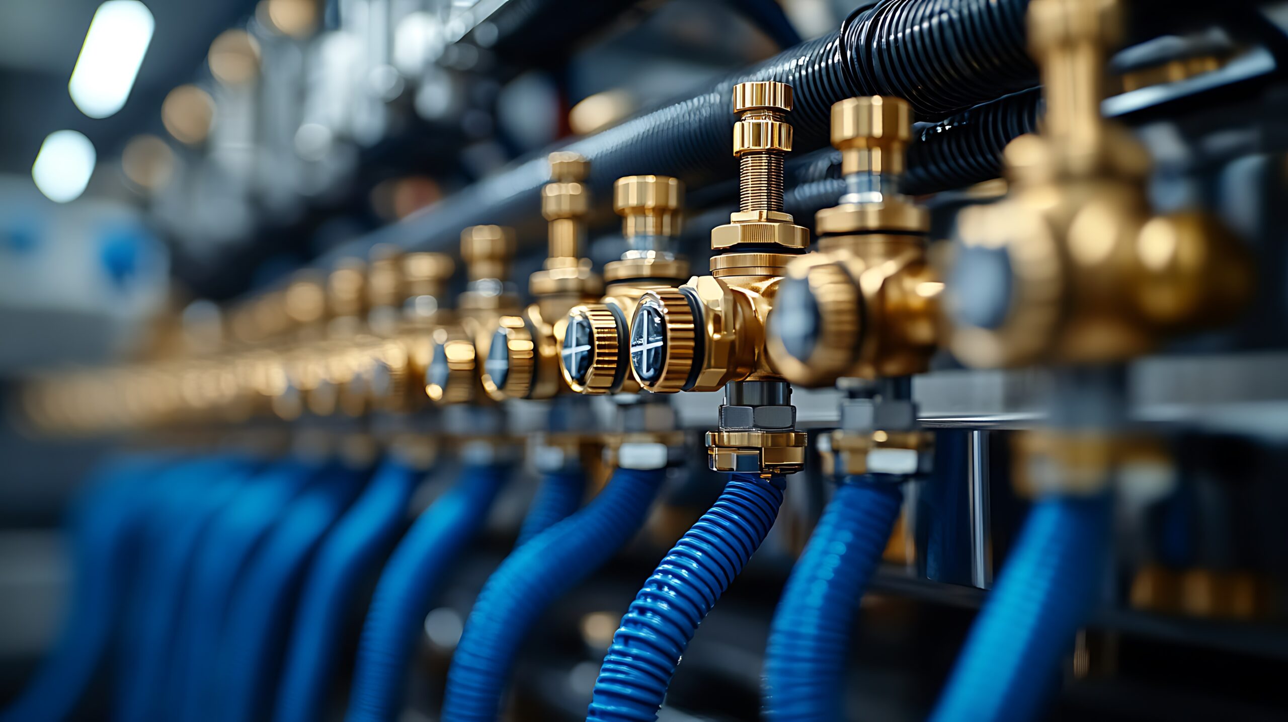 close-up shot of the system's control