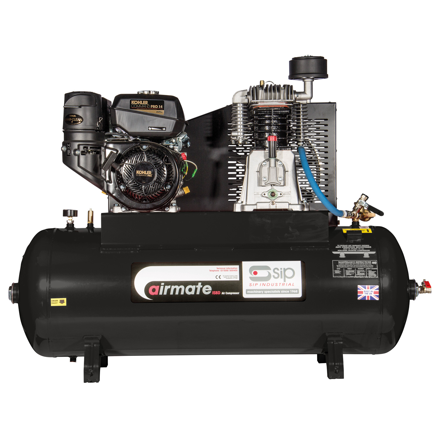 SIP ISKP7/150ES Industrial Petrol Compressor - Image 1