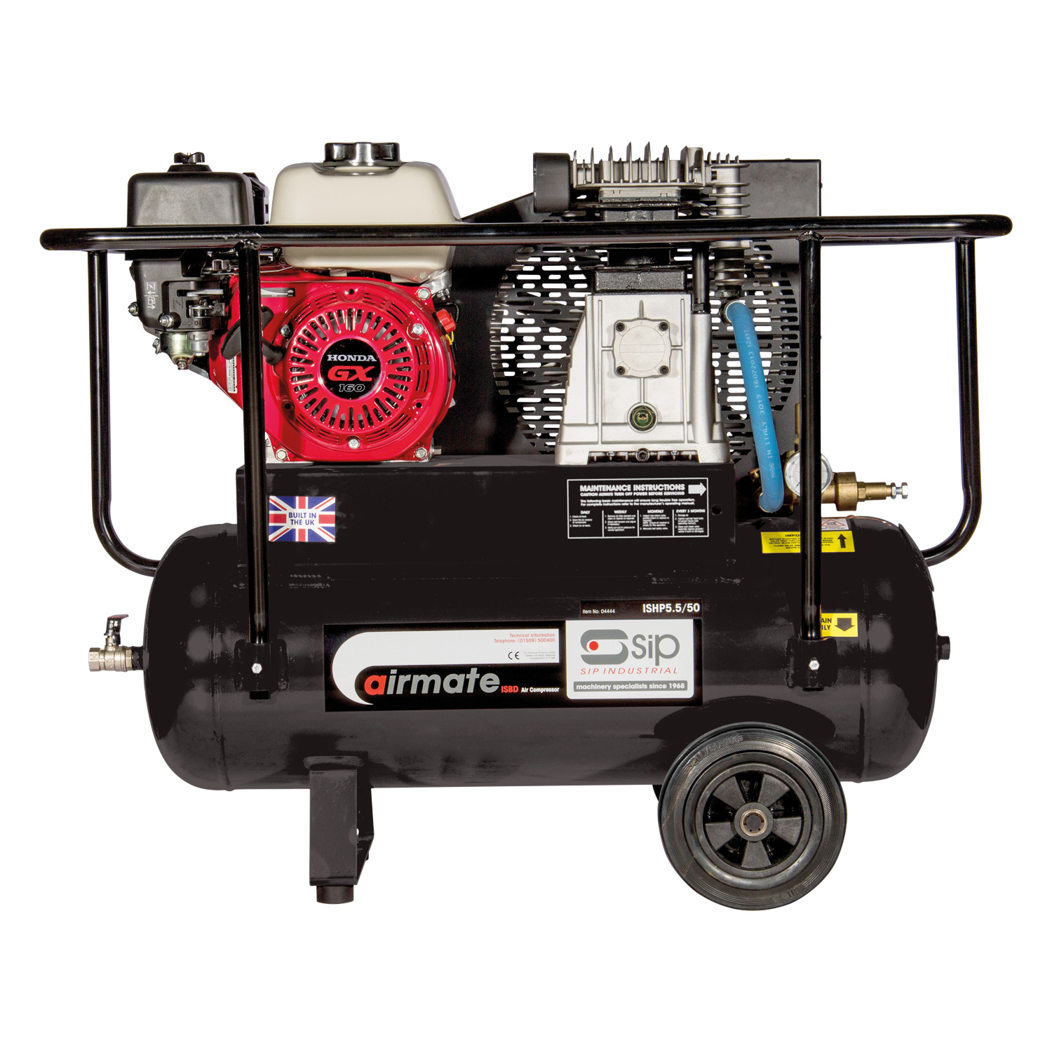 SIP ISHP5.5/50 Industrial Petrol Compressor - Image 1