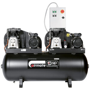 SIP B3800/270 270ltr Tandem Belt Drive Compressor - Image 1