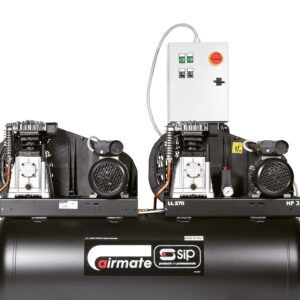 SIP B3800/270 270ltr Tandem Belt Drive Compressor - Image 2
