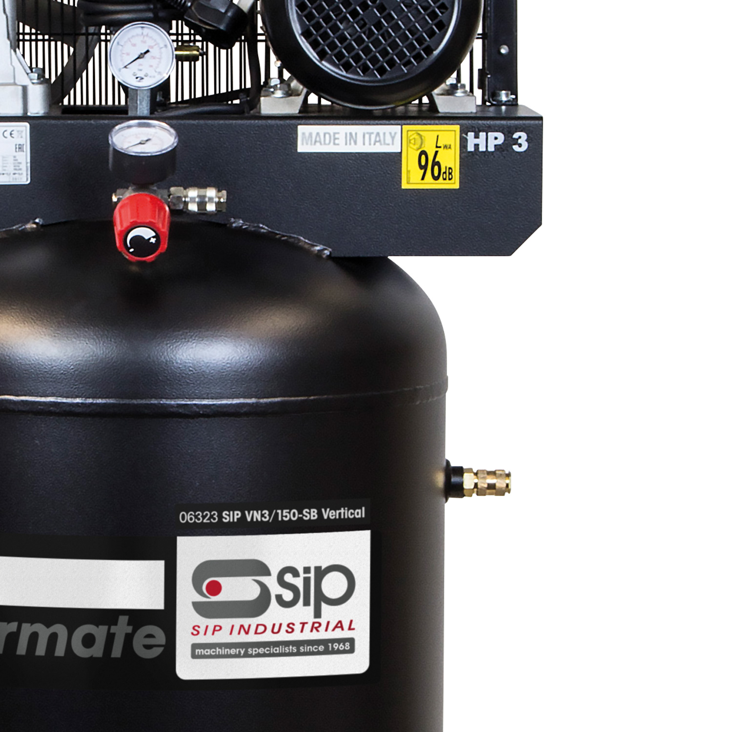 SIP VN3/150-SB 150ltr Vertical Belt Drive Compressor - Image 4