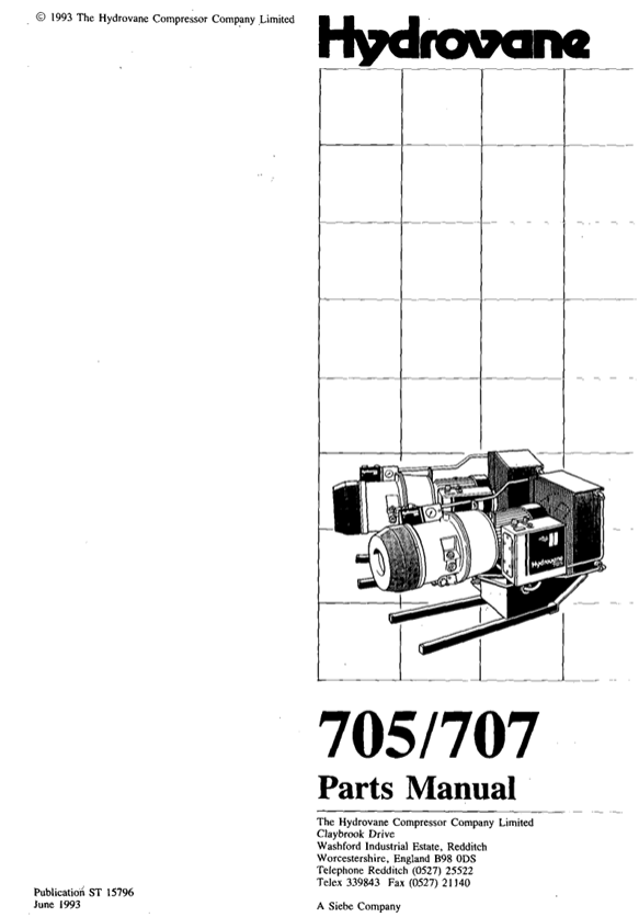 Hydrovane 705 707 Parts Manual
