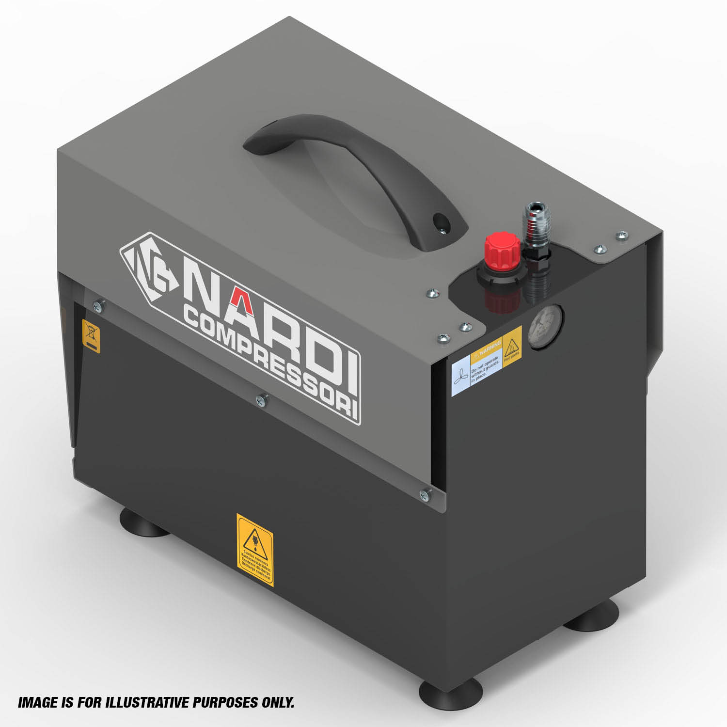 NARDI ESPRIT 0.75HP 60/4 5ltr Silenced Compressor - Image 1