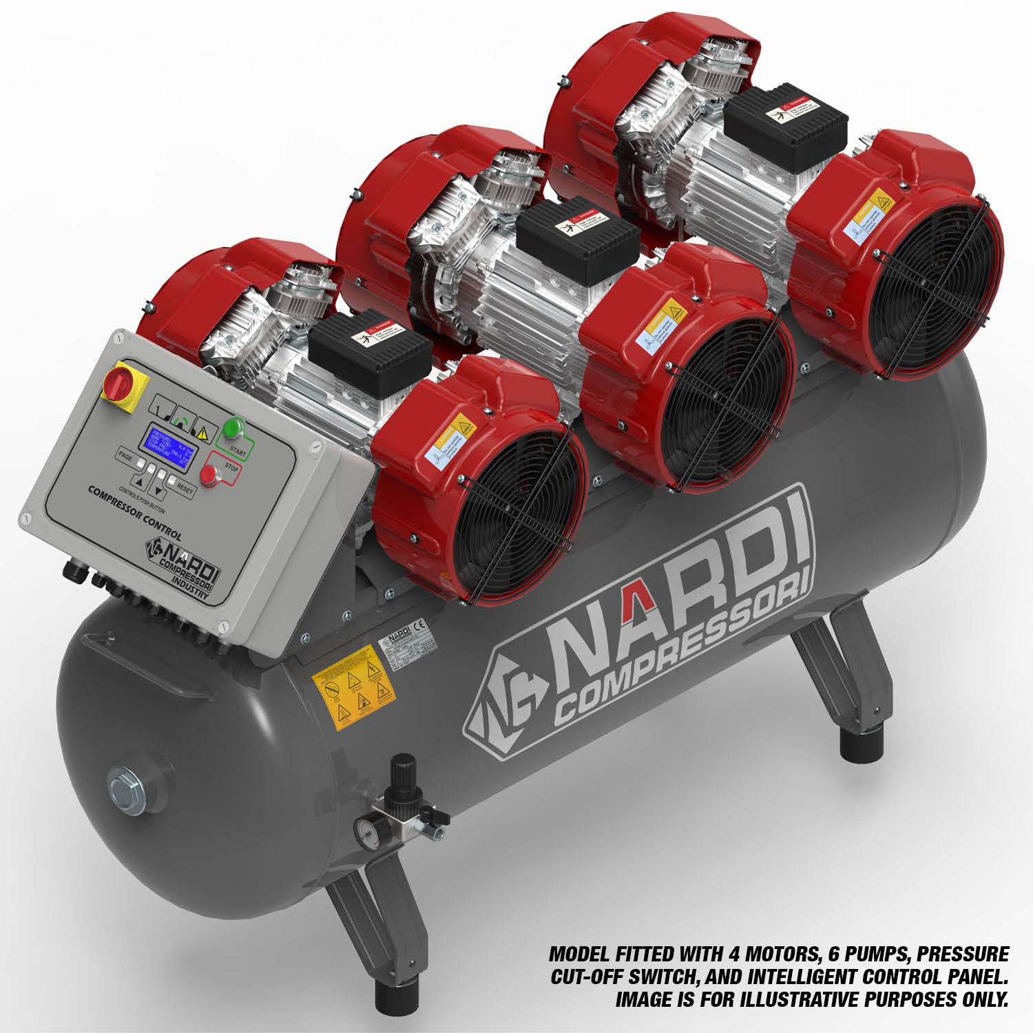NARDI EXTREME MP 9HP 270ltr 21BAR Compressor with Panel - Image 1