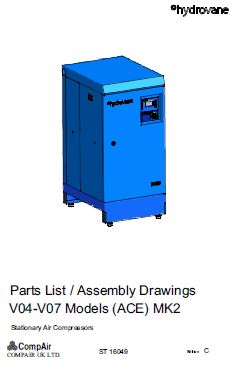 Hydrovane V04 V07 Parts Manual MK2 Models (ACE)