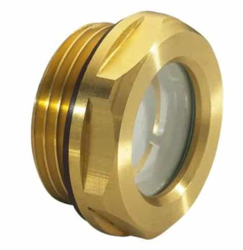 1" Oil Level Sight Glass View (Brass)