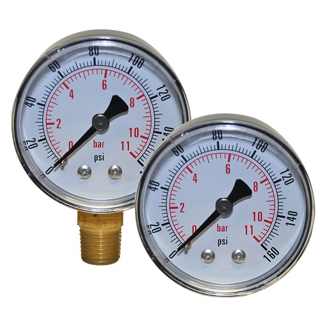 Pressure Gauge 50mm Dial 1/8" 0-160 Psi Back Entry - Image 1